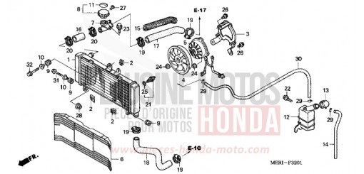 RADIATEUR (CBF600N/NA) CBF600N4 de 2004